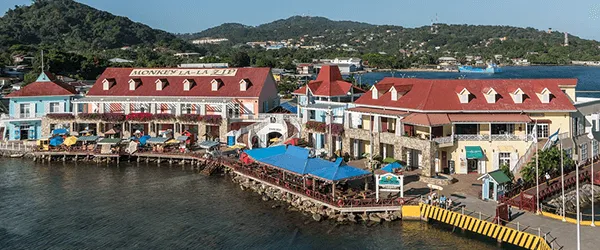 The Port of Roatán cruise terminal at Coxen Hole, Town Center