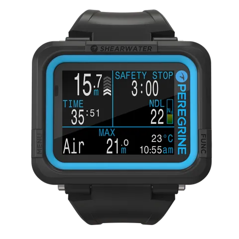 Shearwater Peregrine dive computer with full-color display